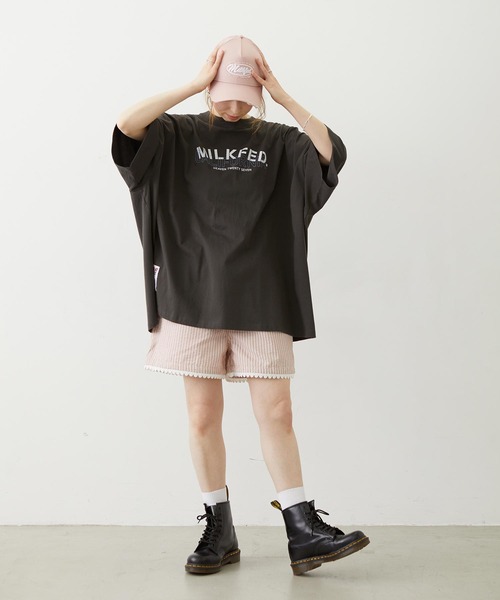 MILKFED.（ミルクフェド）の「STRIPED SHORTS（その他パンツ・レディース・ライトパープル/ネイビー/ライトピンク・ONE SIZE）」の7枚目の写真