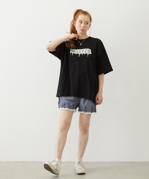 MILKFED.（ミルクフェド）の「STRIPED SHORTS（その他パンツ・レディース・ライトパープル/ネイビー/ライトピンク・ONE SIZE）」の15枚目の写真