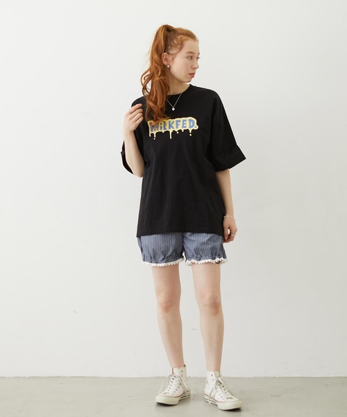 MILKFED.（ミルクフェド）の「STRIPED SHORTS（その他パンツ・レディース・ライトパープル/ネイビー/ライトピンク・ONE SIZE）」の19枚目の写真