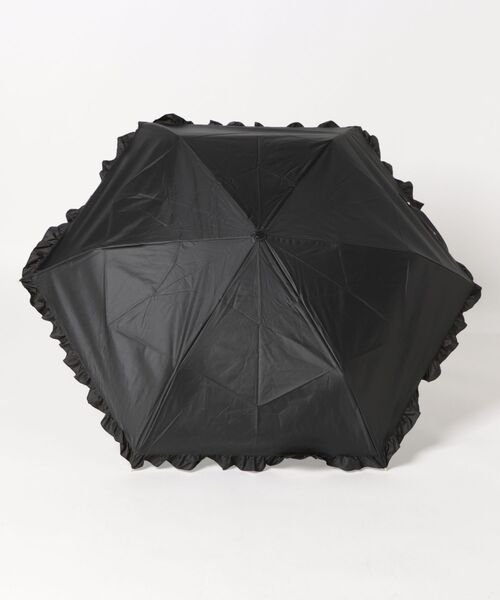 SETUP7(セットアップセブン)の「【SETUP7】UV フレンチフリルドーム 晴雨兼用日傘 50cm NT(折りたたみ傘・レディース・モカ/ブラック/アイボリー・FREE)」の4枚目の写真