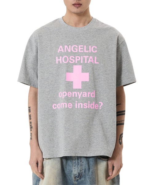 OY（オーワイ）の「『OY/オーワイ』ANGELIC ER TEE/エンジェリックER半袖Tシャツ（Tシャツ/カットソー・メンズ・ブラック/グレー・L/M）」の2枚目の写真