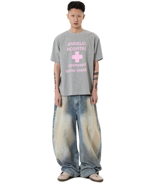 OY（オーワイ）の「『OY/オーワイ』ANGELIC ER TEE/エンジェリックER半袖Tシャツ（Tシャツ/カットソー・メンズ・ブラック/グレー・L/M）」の4枚目の写真