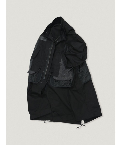 elephant TRIBAL fabrics（エレファントトライバルファブリックス）の「elephant TRIBAL fabrics Liner Docking Fishtail Coat（その他アウター・メンズ・ブラック/カーキ・FREE）」の4枚目の写真