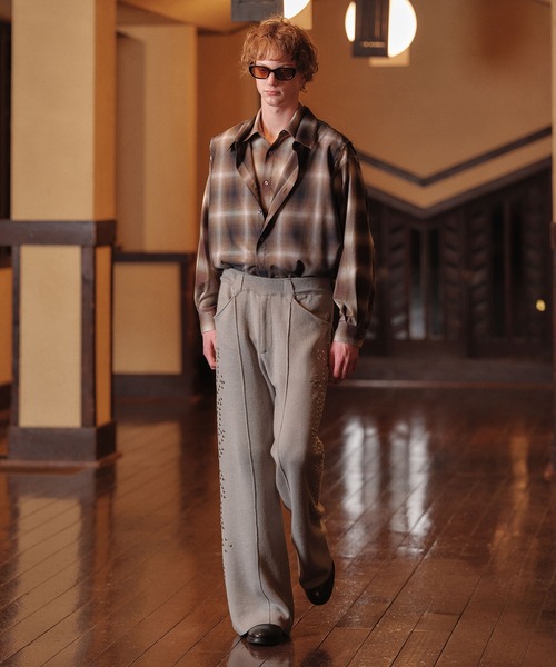 amok（アモク）の「DOCKING CHECK SHIRT（シャツ/ブラウス・メンズ・ブラウン/ネイビー・L/M/S）」の20枚目の写真