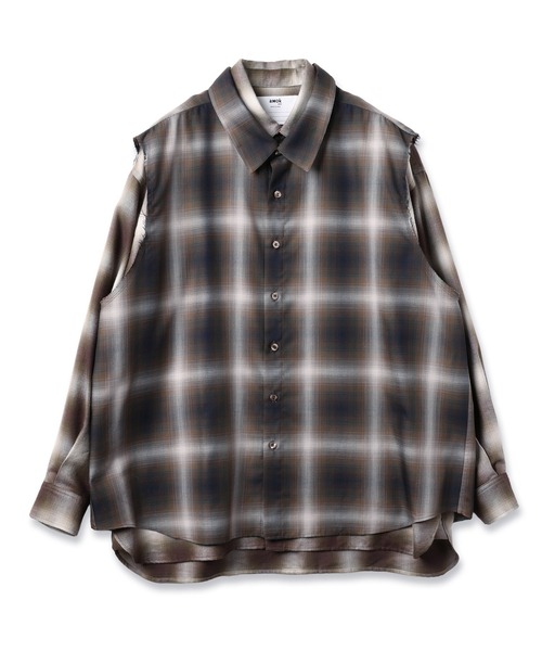 amok（アモク）の「DOCKING CHECK SHIRT（シャツ/ブラウス・メンズ・ブラウン/ネイビー・L/M/S）」の16枚目の写真