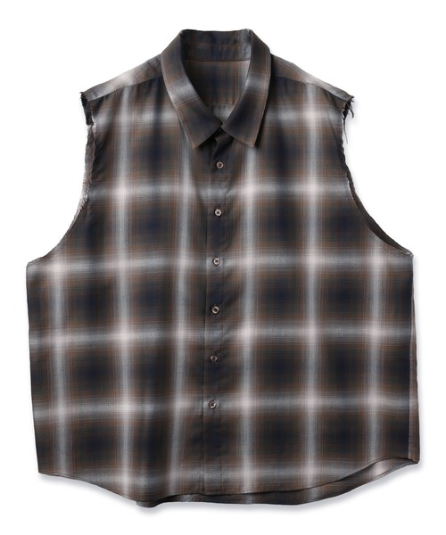 amok（アモク）の「DOCKING CHECK SHIRT（シャツ/ブラウス・メンズ・ブラウン/ネイビー・L/M/S）」の18枚目の写真