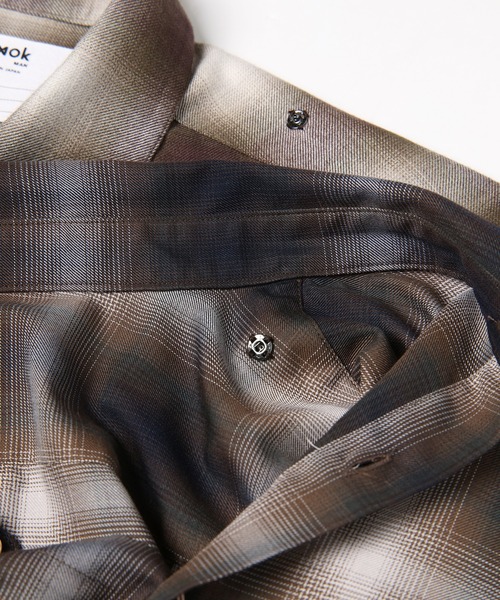 amok（アモク）の「DOCKING CHECK SHIRT（シャツ/ブラウス・メンズ・ブラウン/ネイビー・L/M/S）」の3枚目の写真