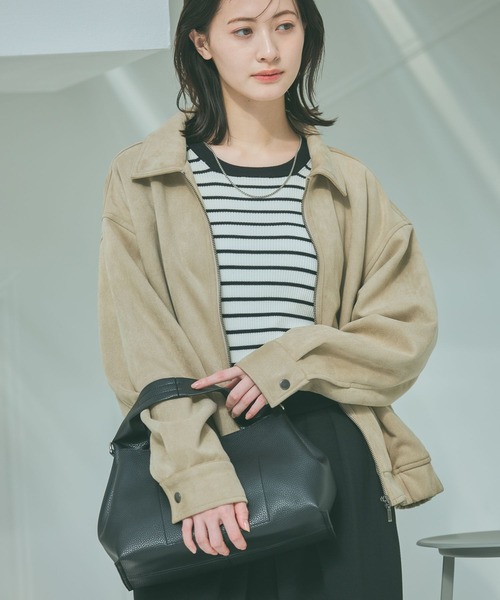 LAKOLE(ラコレ)の「ソフトワンハンドル2WAYトートバッグ / 654154(トートバッグ・レディース・ブラック/ブラウン/オフホワイト・FREE)」の6枚目の写真