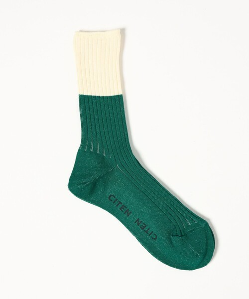 CITEN（シテン）の「＜CITEN＞バイカラーソックス（ソックス/靴下・レディース・ロイヤルブルー/ケリーグリーン・FREE）」の3枚目の写真