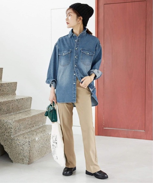 SLOBE IENA（スローブイエナ）の「《WEB限定/追加4》LE DENIM BDUデニムシャツ（シャツ/ブラウス・レディース・ブルー・FREE）」の20枚目の写真