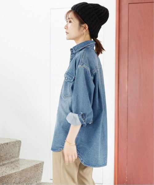 WEB限定/追加4》LE DENIM BDUデニムシャツ（シャツ/ブラウス）｜SLOBE