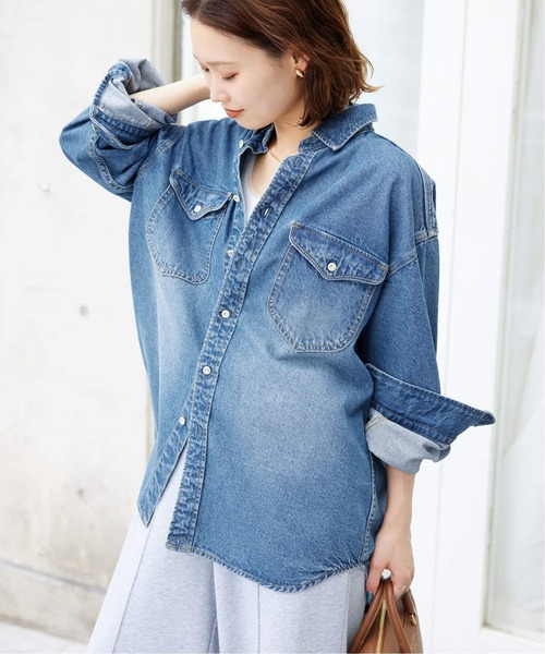 WEB限定/追加4》LE DENIM BDUデニムシャツ（シャツ/ブラウス）｜SLOBE