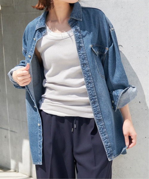 WEB限定/追加4》LE DENIM BDUデニムシャツ（シャツ/ブラウス）｜SLOBE