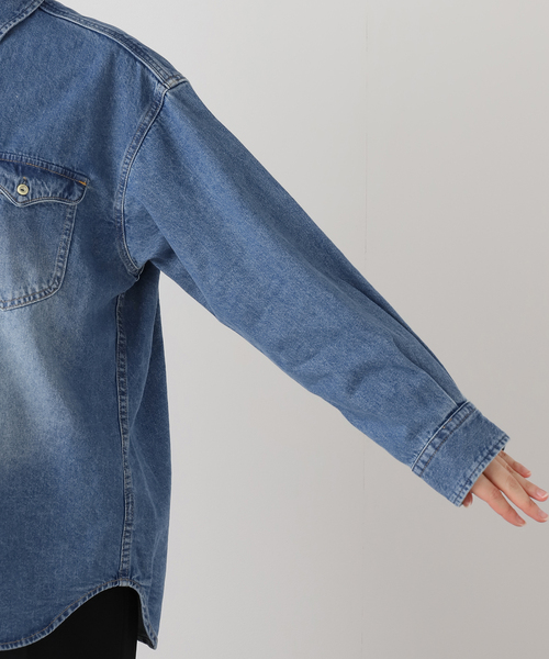 WEB限定/追加4》LE DENIM BDUデニムシャツ（シャツ/ブラウス）｜SLOBE