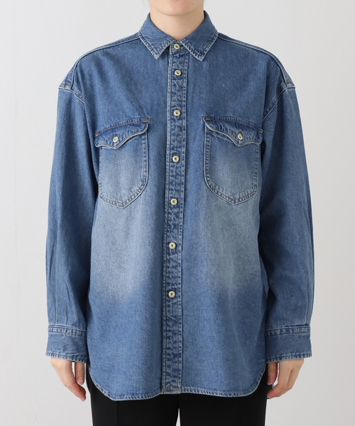 WEB限定/追加4》LE DENIM BDUデニムシャツ（シャツ/ブラウス）｜SLOBE