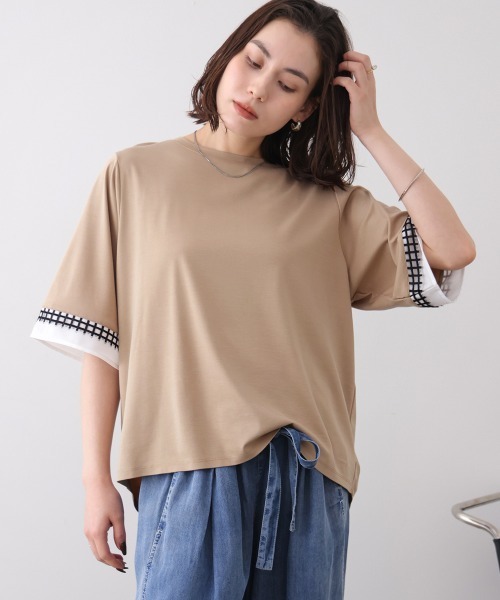 Bou Jeloud(ブージュルード)の「袖レースカットソー(Tシャツ/カットソー・レディース・ブラック/ベージュ/オフホワイト・FREE)」の20枚目の写真