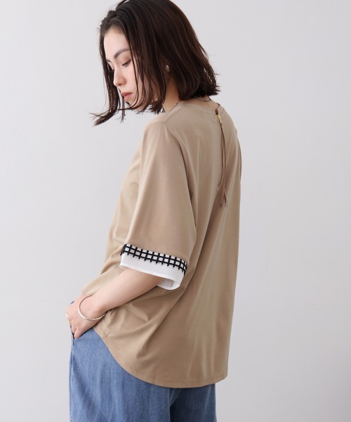 Bou Jeloud(ブージュルード)の「袖レースカットソー(Tシャツ/カットソー・レディース・ブラック/ベージュ/オフホワイト・FREE)」の22枚目の写真