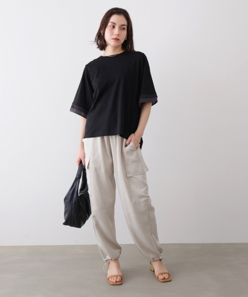 Bou Jeloud(ブージュルード)の「袖レースカットソー(Tシャツ/カットソー・レディース・ブラック/ベージュ/オフホワイト・FREE)」の12枚目の写真