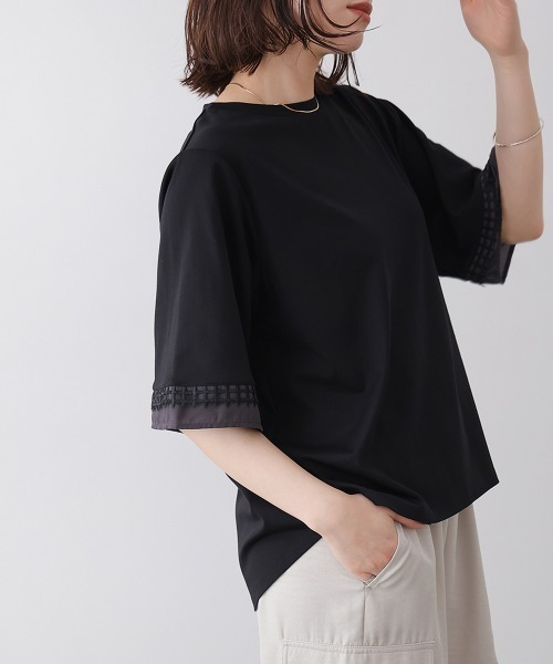 Bou Jeloud(ブージュルード)の「袖レースカットソー(Tシャツ/カットソー・レディース・ブラック/ベージュ/オフホワイト・FREE)」の14枚目の写真