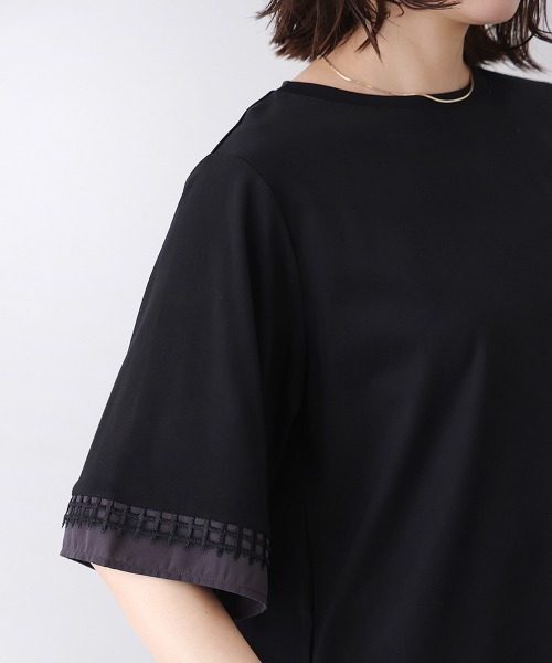Bou Jeloud(ブージュルード)の「袖レースカットソー(Tシャツ/カットソー・レディース・ブラック/ベージュ/オフホワイト・FREE)」の16枚目の写真