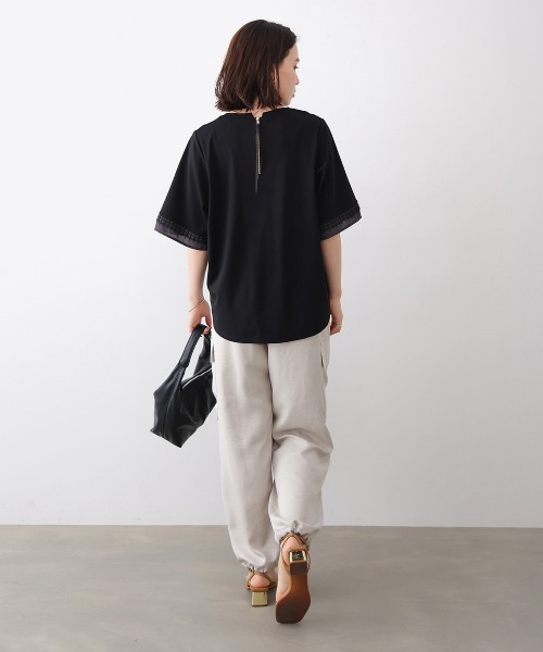 Bou Jeloud(ブージュルード)の「袖レースカットソー(Tシャツ/カットソー・レディース・ブラック/ベージュ/オフホワイト・FREE)」の18枚目の写真