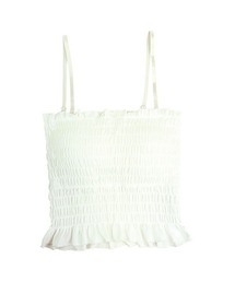 BACKYARD FAMILY（バックヤードファミリー）の「ホワイト パッド入りギャザーブラトップ（キャミソール）」