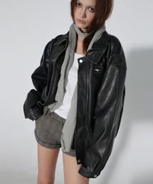 CHICKS（チックス）の「ラスティックウォッシングレザージャケットブラック（その他アウター）」