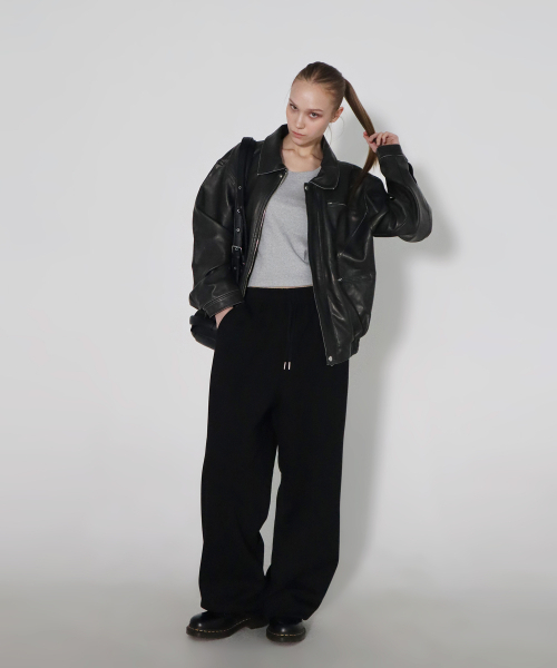 CHICKS(チックス)の「ラスティックウォッシングレザージャケットブラック(その他アウター・レディース・ブラック・MEDIUM/LARGE)」の8枚目の写真