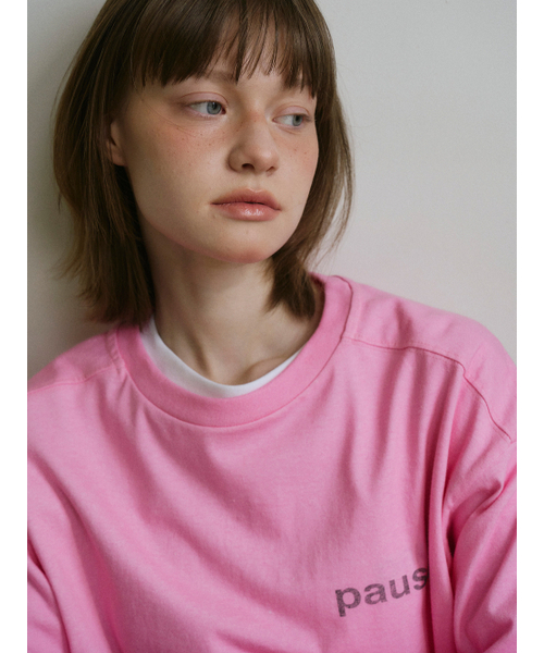 TINKNIT(ティンニット)の「パースプリントTシャツ_ピンク(Tシャツ/カットソー・レディース・その他・FREE)」の3枚目の写真