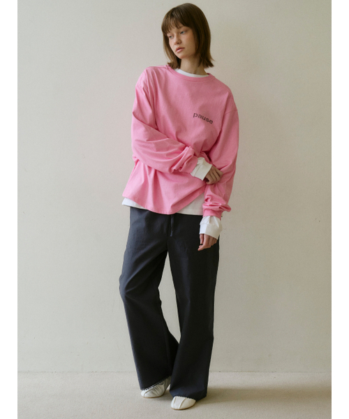 TINKNIT(ティンニット)の「パースプリントTシャツ_ピンク(Tシャツ/カットソー・レディース・その他・FREE)」の5枚目の写真