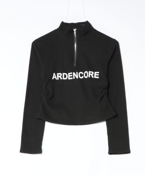 Songe(ソンジュ)の「ハーフジップアップスタンドカラートップス(Tシャツ/カットソー・レディース・グレー/ブラック/ホワイト・FREE)」の19枚目の写真
