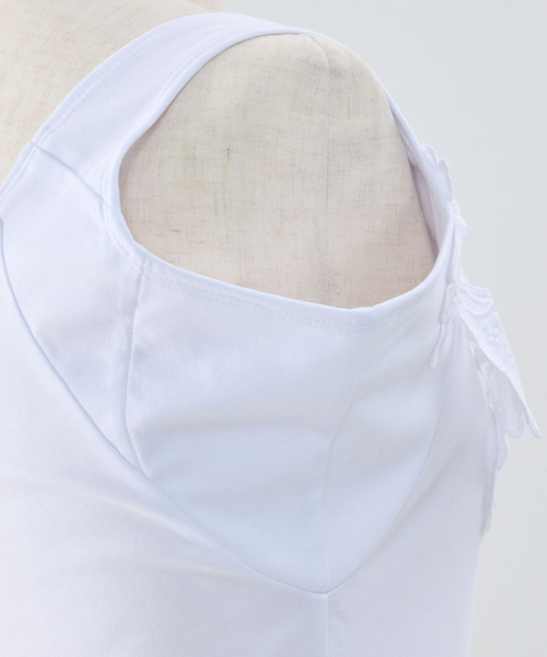 NARACAMICIE(ナラカミーチェ)の「【NARACAMICIE】フレスコレースタンク(Tシャツ/カットソー・レディース・ブラック/ホワイト・M/XL)」の6枚目の写真