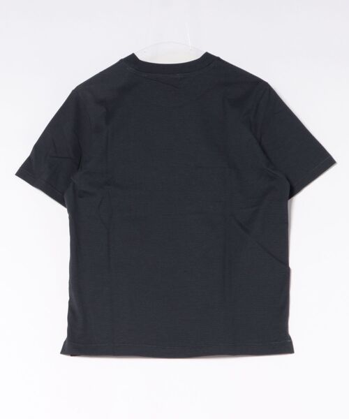 m.f.editorial(エムエフエディトリアル)の「Tシャツ メンズ 半袖 ストレッチ 接触冷感 抗菌防臭 UV 綿 コットン ボーダー シルケット スムス クルーネック ドレスT(Tシャツ/カットソー・メンズ・ライトグレー/ネイビー・MEDIUM/LARGE/X-LARGE)」の3枚目の写真