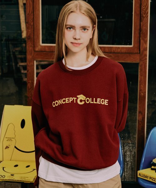 CONCEPTCOLLEGE（コンセプトカレッジ）の「ベーシックラインロゴワインスウェットシャツ [成人男女共用]（スウェット・レディース・その他・MEDIUM/LARGE）」の3枚目の写真