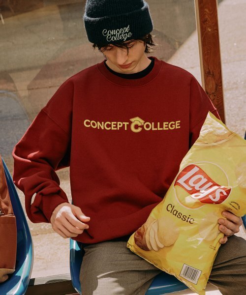 CONCEPTCOLLEGE（コンセプトカレッジ）の「ベーシックラインロゴワインスウェットシャツ [成人男女共用]（スウェット・レディース・その他・MEDIUM/LARGE）」の4枚目の写真
