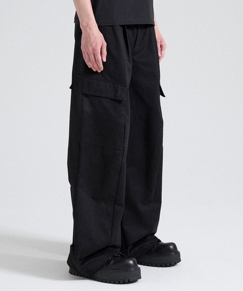 Parts Lab.(パーツラボ)の「【Parts Lab.】Wide Tuck Cargo Pants / ワイドタックカーゴパンツ(カーゴパンツ・メンズ・カーキ/ブラック・L/M/S)」の4枚目の写真