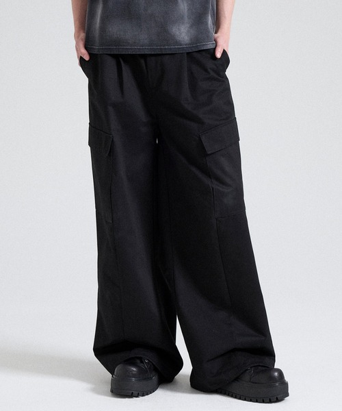 Parts Lab.(パーツラボ)の「【Parts Lab.】Wide Tuck Cargo Pants / ワイドタックカーゴパンツ(カーゴパンツ・メンズ・カーキ/ブラック・L/M/S)」の9枚目の写真