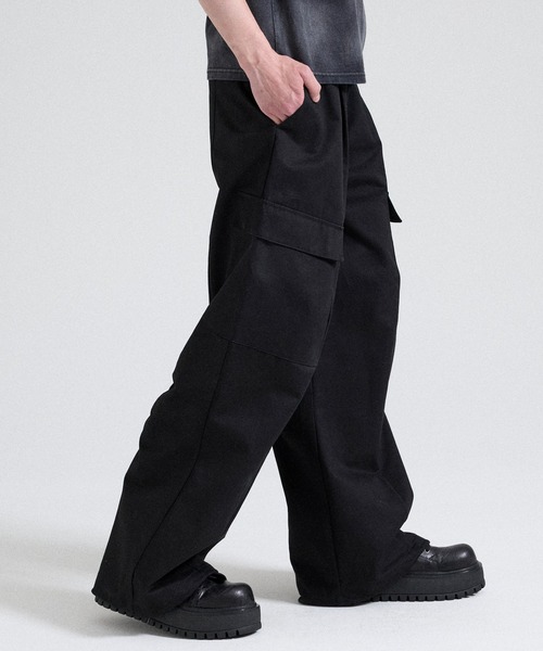 Parts Lab.(パーツラボ)の「【Parts Lab.】Wide Tuck Cargo Pants / ワイドタックカーゴパンツ(カーゴパンツ・メンズ・カーキ/ブラック・L/M/S)」の10枚目の写真