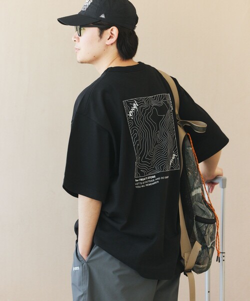 NANGA(ナンガ)の「NANGA × FREAK'S STORE/ナンガ × フリークスストア 別注 ECO HYBRID CONTOUR LOGO TEE エコハイブリッド ルーズフィット ロゴ Tシャツ(Tシャツ/カットソー・メンズ・ブラック/ホワイト/グレー・MEDIUM/LARGE)」の7枚目の写真