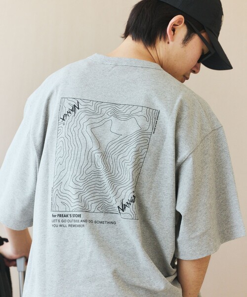 NANGA(ナンガ)の「NANGA × FREAK'S STORE/ナンガ × フリークスストア 別注 ECO HYBRID CONTOUR LOGO TEE エコハイブリッド ルーズフィット ロゴ Tシャツ(Tシャツ/カットソー・メンズ・ブラック/ホワイト/グレー・MEDIUM/LARGE)」の11枚目の写真