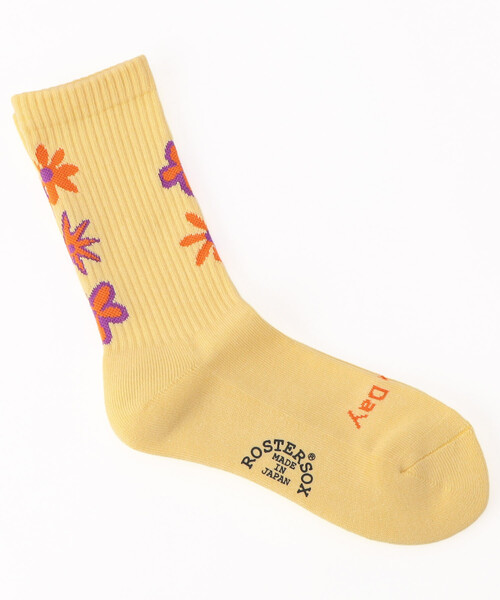 FREAK'S STORE（フリークスストア）の「ROSTER SOX/ロスターソックス DE LA/デラ（ソックス/靴下・レディース・レモンイエロー/ベージュ・ONE SIZE）」の2枚目の写真