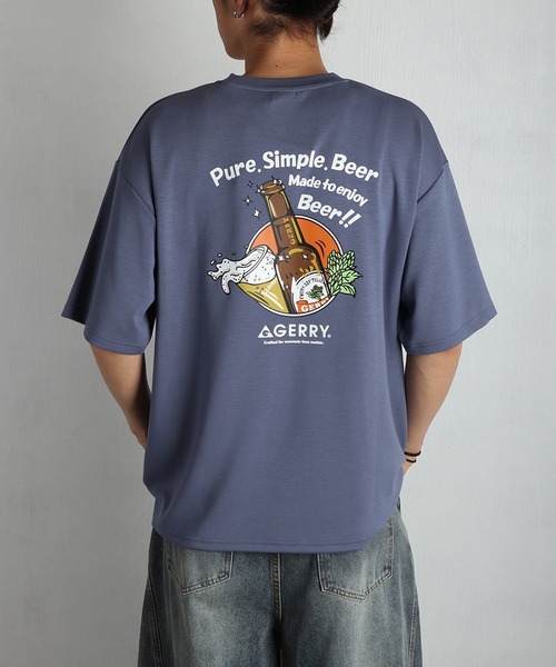 GERRY(ジェリー)の「GERRY 接触冷感 とろみポンチ バックプリント 半袖Tシャツ(Tシャツ/カットソー・メンズ・ホワイト/グリーン/ホワイト系その他/ピンク/ホワイト系その他3/グリーン系その他/ブラック/ブラック系その他2/カーキ/ブラック系その他/ホワイト系その他2/ブルー/ブラック系その他3/ホワイト系その他4/チャコールグレー・L)」の14枚目の写真