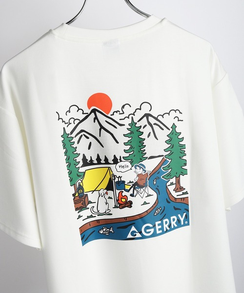 GERRY(ジェリー)の「GERRY 接触冷感 とろみポンチ バックプリント 半袖Tシャツ(Tシャツ/カットソー・メンズ・ホワイト/グリーン/ホワイト系その他/ピンク/ホワイト系その他3/グリーン系その他/ブラック/ブラック系その他2/カーキ/ブラック系その他/ホワイト系その他2/ブルー/ブラック系その他3/ホワイト系その他4/チャコールグレー・L)」の4枚目の写真