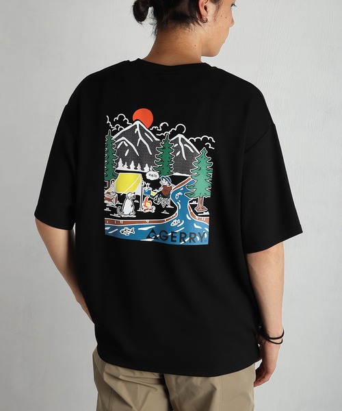 GERRY(ジェリー)の「GERRY 接触冷感 とろみポンチ バックプリント 半袖Tシャツ(Tシャツ/カットソー・メンズ・ホワイト/グリーン/ホワイト系その他/ピンク/ホワイト系その他3/グリーン系その他/ブラック/ブラック系その他2/カーキ/ブラック系その他/ホワイト系その他2/ブルー/ブラック系その他3/ホワイト系その他4/チャコールグレー・L)」の9枚目の写真