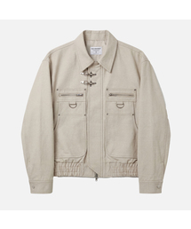 EYEUNDERSTAND（アイアンダスタンド）の「アウトポケットラッチディテールジャケット（ベージュ）（MA-1）」
