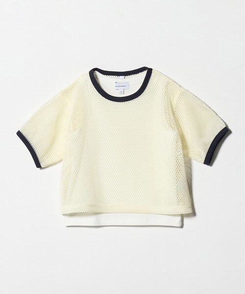 green label relaxing（グリーンレーベルリラクシング）の「メッシュTシャツ＋タンクトップ セット / キッズ  100cm-130cm（Tシャツ/カットソー・キッズ・クリーム/ライトブルー・100cm/110cm/120cm/130cm）」の2枚目の写真