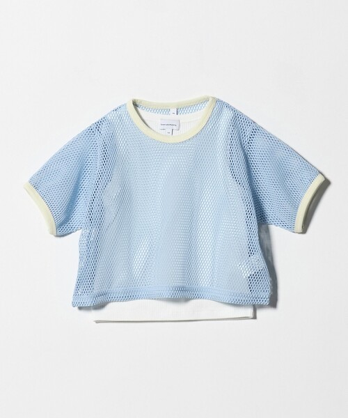 green label relaxing（グリーンレーベルリラクシング）の「メッシュTシャツ＋タンクトップ セット / キッズ  100cm-130cm（Tシャツ/カットソー・キッズ・クリーム/ライトブルー・100cm/110cm/120cm/130cm）」の3枚目の写真