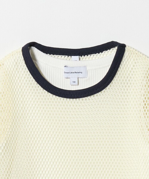 green label relaxing（グリーンレーベルリラクシング）の「メッシュTシャツ＋タンクトップ セット / キッズ  100cm-130cm（Tシャツ/カットソー・キッズ・クリーム/ライトブルー・100cm/110cm/120cm/130cm）」の15枚目の写真