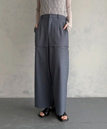 &g'aime | 【&ｇ'aime 】シアー切替パンツ　Sheer Panelled Pants(スラックス)