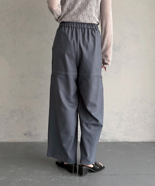 &g'aime（アンジェム）の「【&ｇ'aime 】シアー切替パンツ　Sheer Panelled Pants（スラックス・レディース・チャコールグレー/ブラック・FREE）」の14枚目の写真